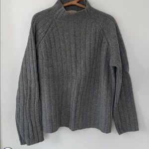 J. Crew Wool Mock Turtle Neck Sweater, Size Medium